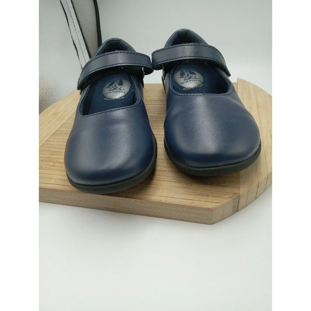 Hush Puppies Girl Shoes 12 Wide Lexi Navy Blue Leather School‎ or Formal